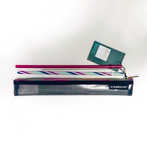 Starbucks Other Rare Starbucks Straws With Pouch Straw Cleaner